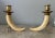 1980s Resin Tusk and Brass Candlestick Holders- a Pair For Sale - Image 4 of 8