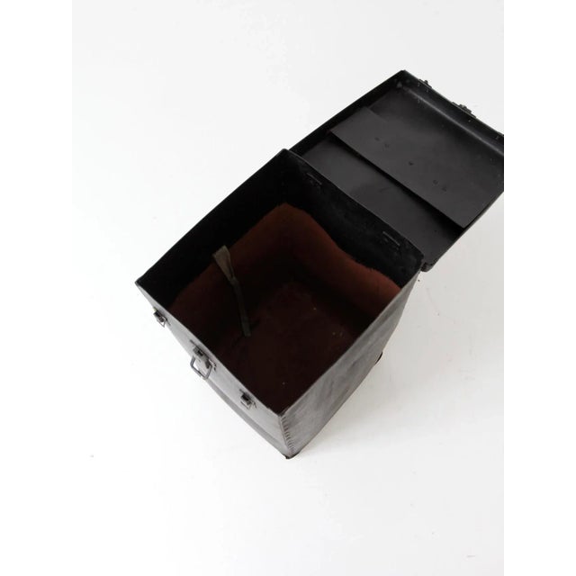 Black Vintage Black Storage Bin For Sale - Image 8 of 10