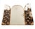 Dorothy Draper Vintage Tole Arched Regency 2 Door Gold Floral Wall Mirror For Sale - Image 4 of 12