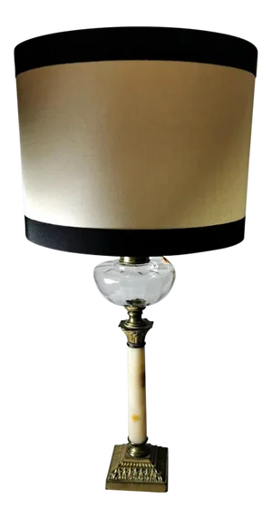 Napoleon III Style Corinthian Column-Shaped Table Lamp in Marble, France