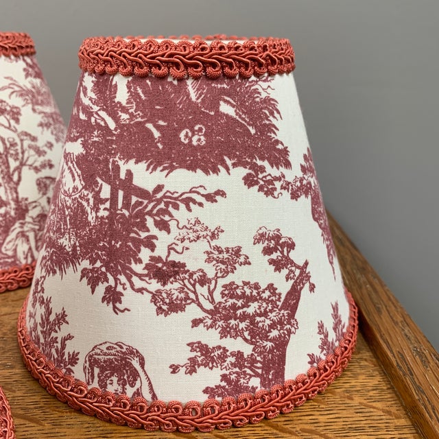 1990s French Style Toile Chandelier Lamp Shades Set of 4 Chairish