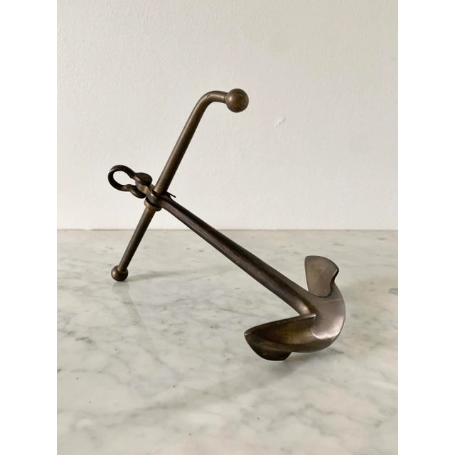 Vintage Brass Anchor Paperweight For Sale - Image 9 of 9