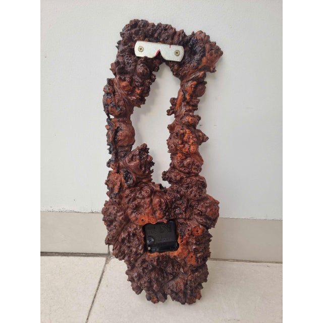 Gateway of Time – One-of-a-Kind Vietnamese Burl Elm Wood Wall Clock For Sale - Image 10 of 14