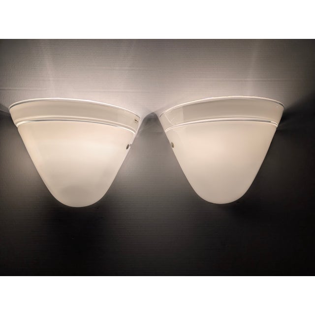 White Crystal Wall Lights from Murano Due, Italy, 1980s, Set of 2 For Sale - Image 6 of 9