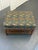 Vintage Upholstered Waverly Fabric "Persia" Ottoman With Turned Wooden Legs For Sale - Image 10 of 12