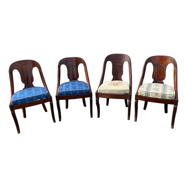 Set of Napoleon III Mahogany Chairs, Set of 4 For Sale