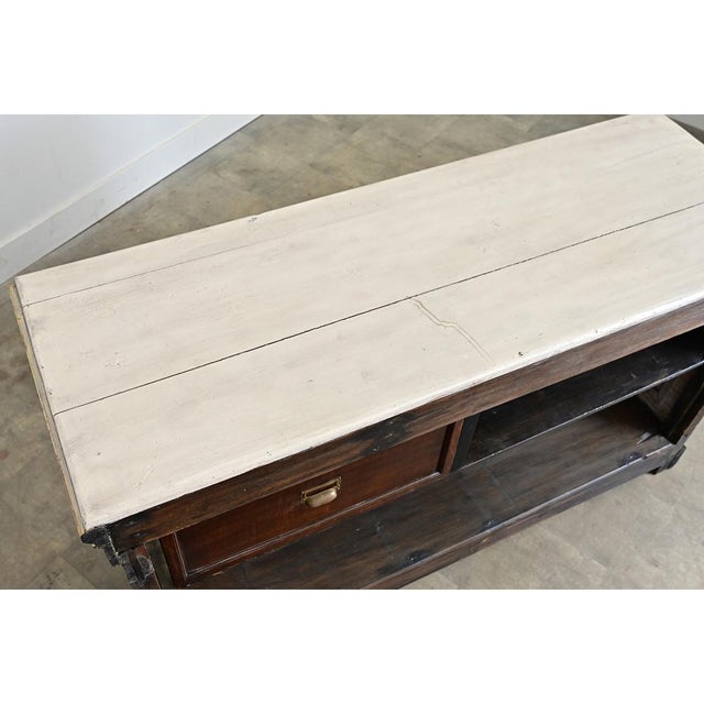 French French 19th Century Painted Shop Counter For Sale - Image 3 of 10