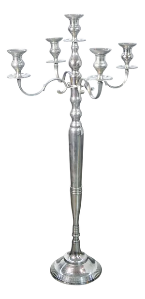 Candleholder in Chromed Metal