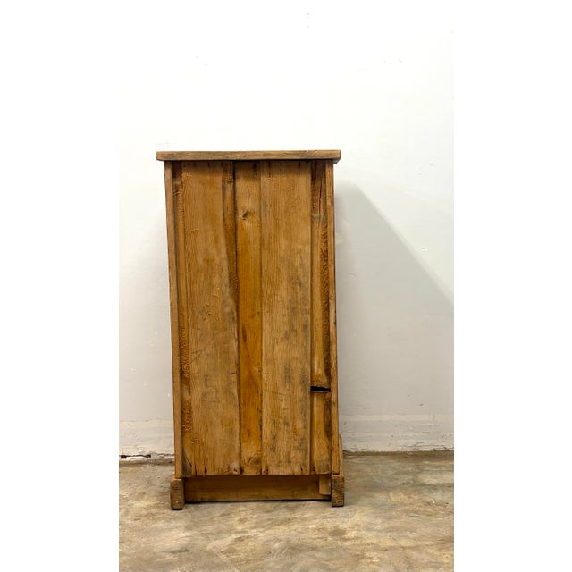 Brown Antique English Pine Pot Cupboard Nightstand For Sale - Image 8 of 9