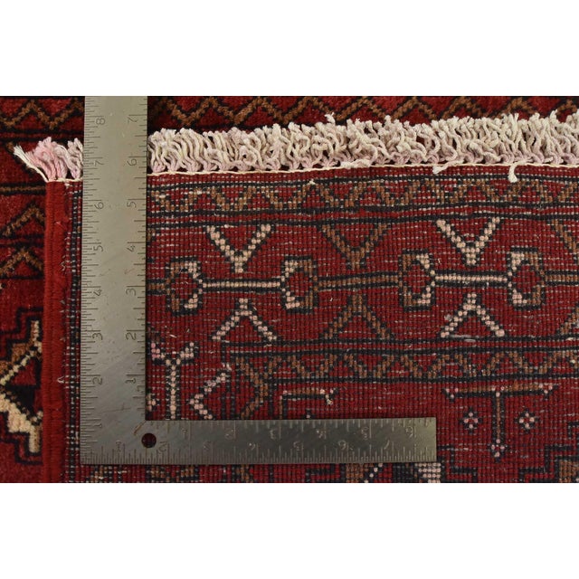 Baloch Rug 3’5” X 6’5” Red Wool Vintage Tribal Hand-Knotted Oriental Carpet For Sale - Image 12 of 12