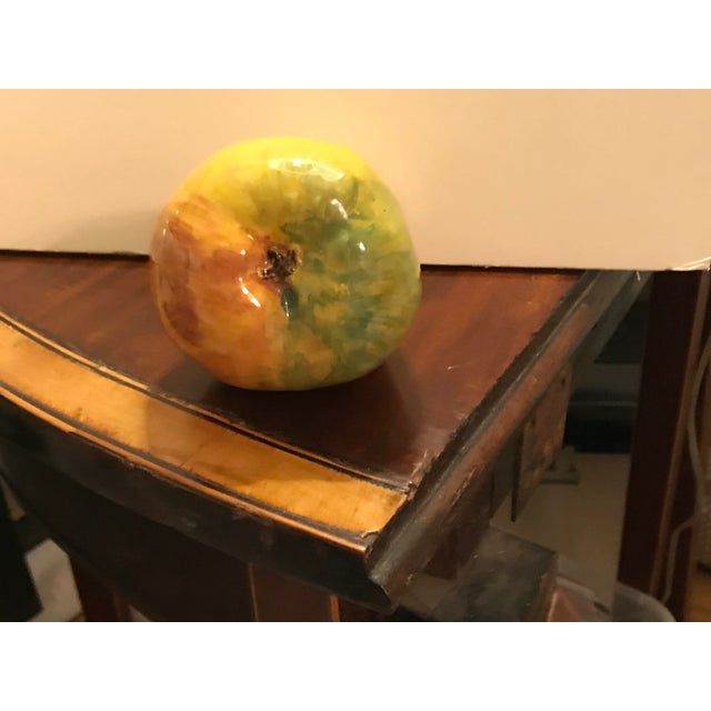 Italian Vintage Italian Ceramic Pear Figurine For Sale - Image 3 of 4