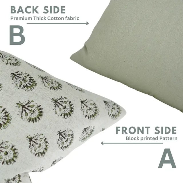 Not Yet Made - Made To Order Floral Print Water Replicant Cushion Cover 24x24 Inch Cotton Linen- Inderjeet For Sale - Image 5 of 6