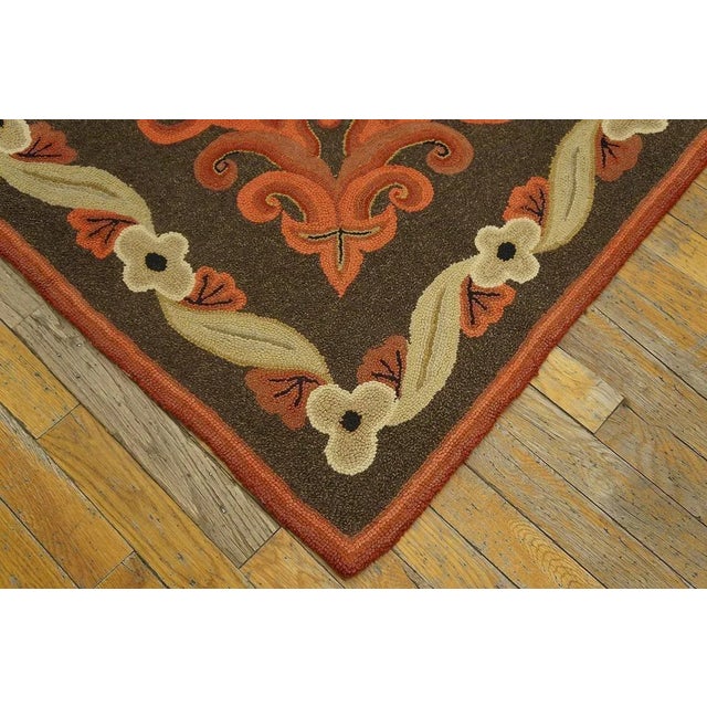 Folk Art 1930s American Hooked Rug ( 11' 9" x 15' - 358 x 458 ) For Sale - Image 3 of 6