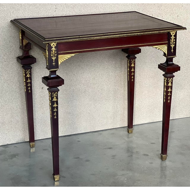 Late 19th Century Late 19th Empire Style Rectangular Coffee or Side Table in François Linke Style For Sale - Image 5 of 11