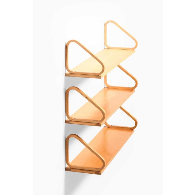 Wall Shelves in Birch attributed to by Alvar Aalto, 1940s, Set of 3 For Sale - Image 3 of 5