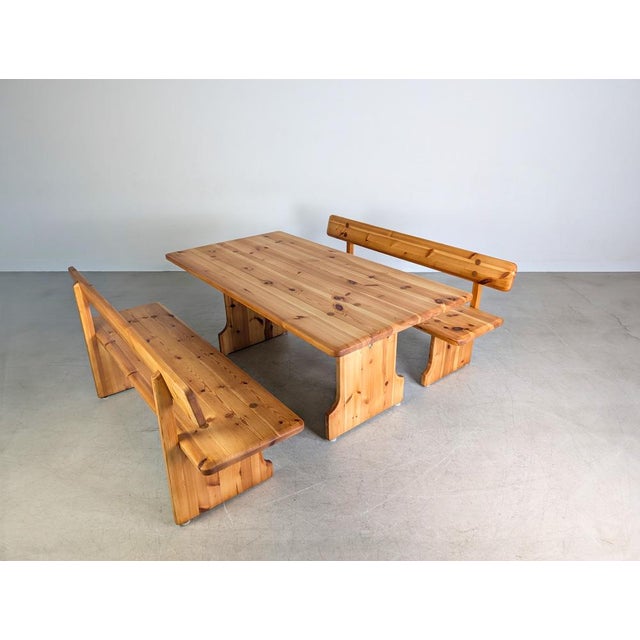 Two Benches and Table by Carl Malmsten for Karl Andersson and Sner, Set of 3 For Sale - Image 5 of 9
