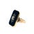 Modern Vintage Solid Yellow Gold Onyx & Natural Diamond Ring, Size 6.5 For Sale - Image 3 of 8