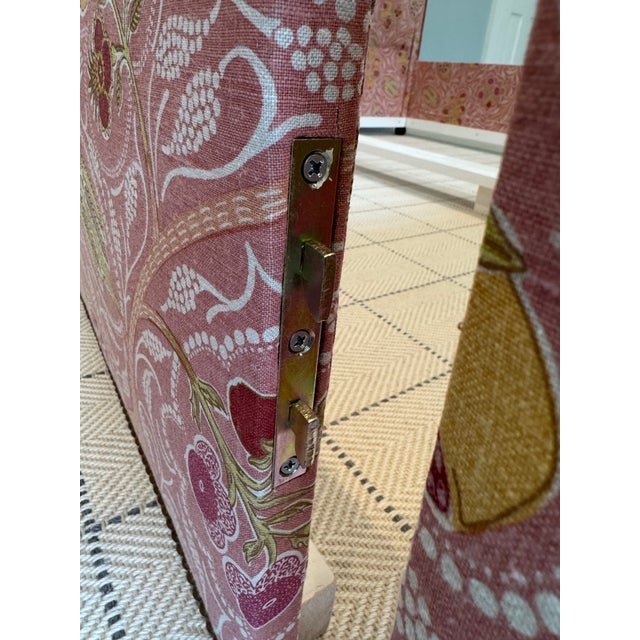 Raoul Textiles Indira Rouge King Size Bed Frame With Nailheads For Sale - Image 12 of 12