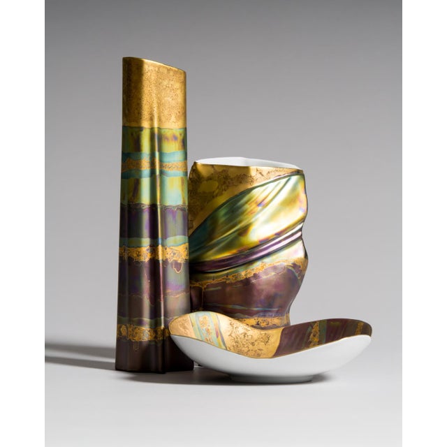 Eosin Vases and Bowl by Johan Van Loon and Helmut Drexler for Rosenthal, Germany, 1990s, Set of 3 For Sale - Image 14 of 14
