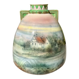 Antique Royal Bonn Handled Porcelain Vase For Sale
