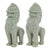 Vintage Thai Singha Lion Foo Dog Statues in Celadon For Sale