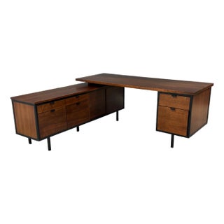 1950s Early L Shaped Desk by Robert John for Knoll For Sale