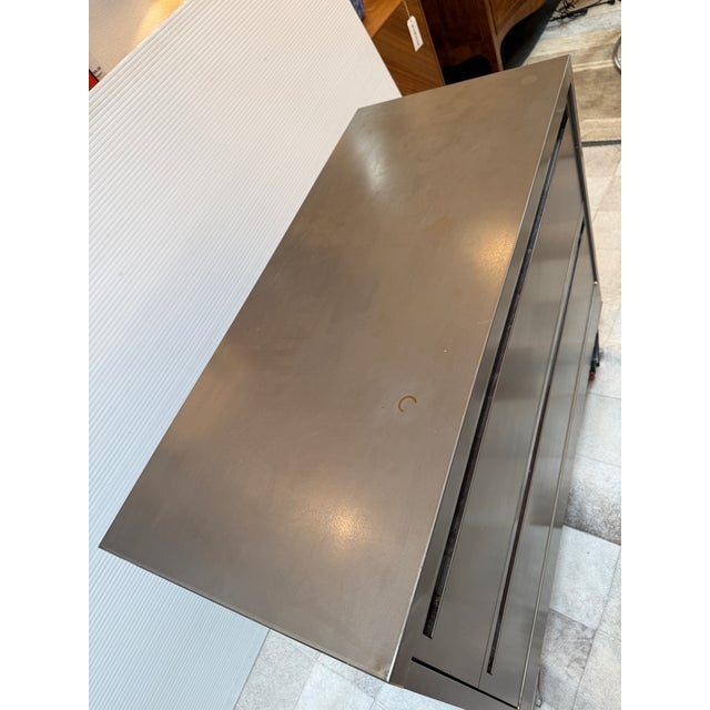 Metal Plan Hold Lateral Filing Cabinet on Casters For Sale - Image 7 of 12