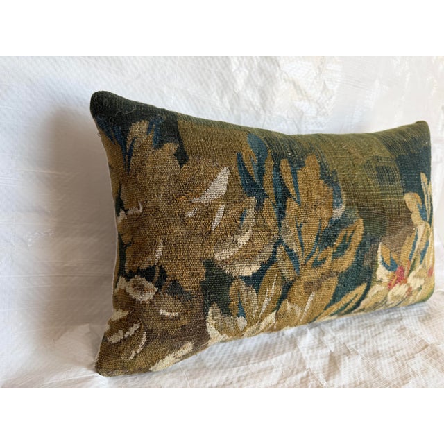 17th Century Flemish Verdure Tapestry Pillow For Sale - Image 4 of 7