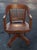 Victorian Early 20th Century Gunlocke Oak Rolling and Tilting Banker's Chair For Sale - Image 3 of 8