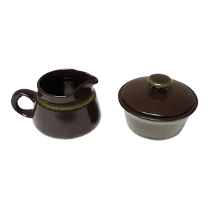 Vintage Franciscan "Madeira" Pottery Earthernware Creamer and Sugar Set