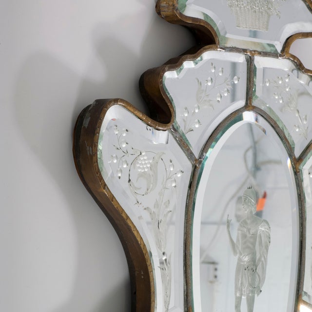 Pair of 19th Century Venetian Mirror Wall Sconces For Sale - Image 15 of 16