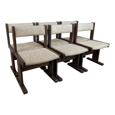 Brutalist Chairs from Gangsø Furniture, 1970s, Set of 6 For Sale