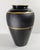 Modern Early 20th Century Bohemian Czech Art Glass Vase With Gilt Bands and Acid Etched Wood Grain For Sale - Image 3 of 11