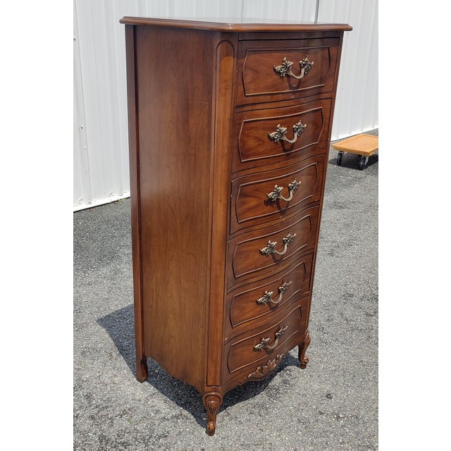 Mid 20th Century Vintage Dixie Furniture Lingerie Dresser Chest Six Drawers French Country, 1980s For Sale - Image 5 of 9