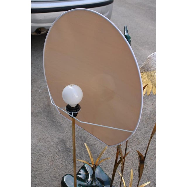 Italian Floor Lamp in Malachite & Brass, 1970s For Sale - Image 11 of 18