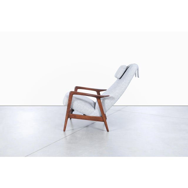 Wood Swedish Modern Walnut Recliner Chair by Alf Svensson for Dux For Sale - Image 7 of 12