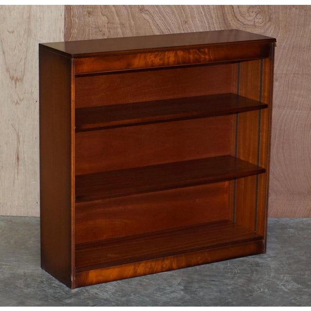 Vintage Bookcases in Flamed Hardwood from Shaws of London, Set of 2 For Sale - Image 10 of 17