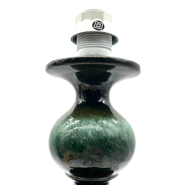 Ceramic Space Age Table Lamp with Large 3-tier Ceramic Lamp Base in Emerald Green from Kaiser Leuchten For Sale - Image 7 of 13