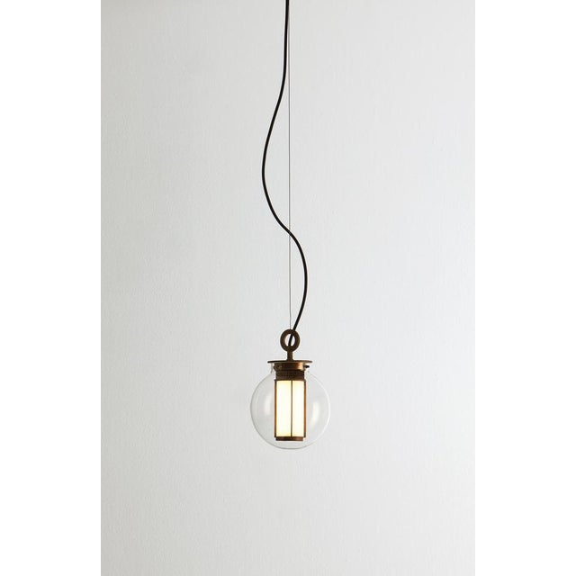 Bronze and Transparent Glass Bai T Ma Ma Pendant Lamp by Parachilna For Sale - Image 4 of 9