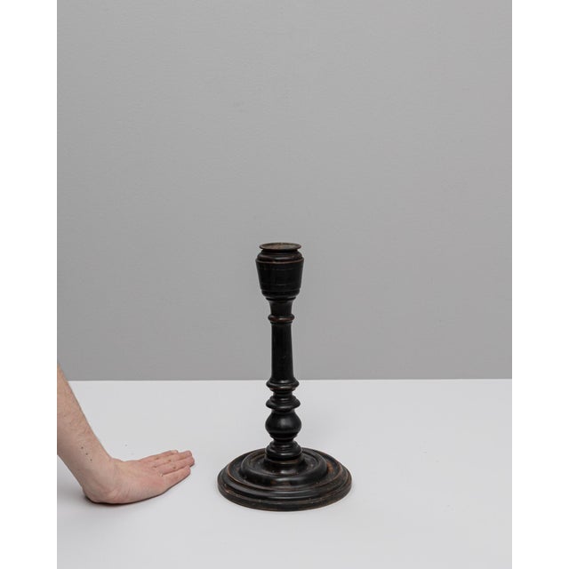 19th Century French Black Patinated Candlestick Holder For Sale - Image 17 of 18