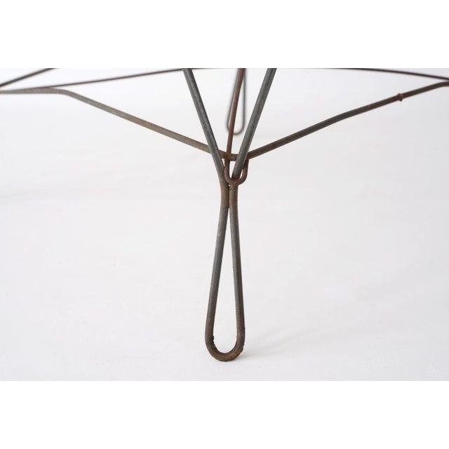 Vintage Collapsible Metal Wire Laundry Basket For Sale - Image 10 of 15