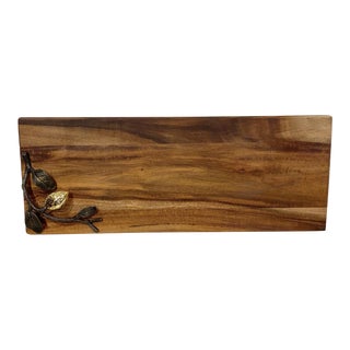 2000s Michael Aram Lemonwood Cutting Board For Sale