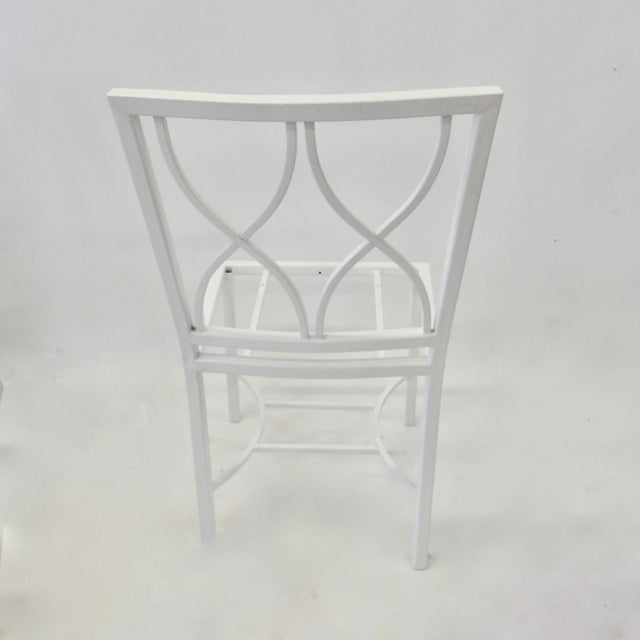 1950s White Ocean Liner Aluminum Chairs - Set of 8 For Sale - Image 4 of 5