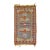 Blue Orange Vintage Moroccan Mini Rug - 2' x 3'4" For Sale