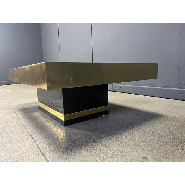 Black Etched Brass and Agate Coffee Table from Felix De Boussy, Belgium, 1980s For Sale - Image 8 of 15