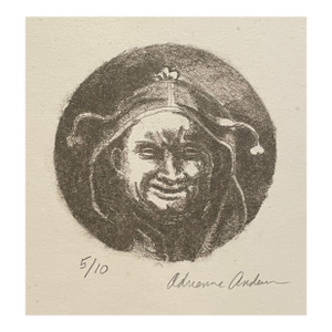 1979 Adrienne Anderson Jester Lithograph