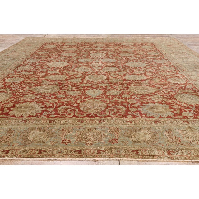 Antique Persian Tabriz Rug, 09'05 X 12'07 For Sale - Image 9 of 10