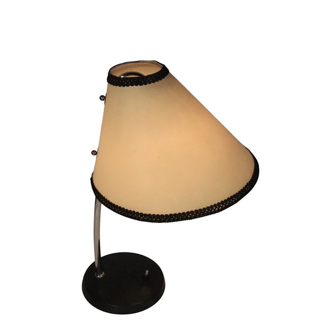 Vintage Black and Chrome Desk Reading Bedside Lamp Made in Europe For Sale - Image 4 of 17