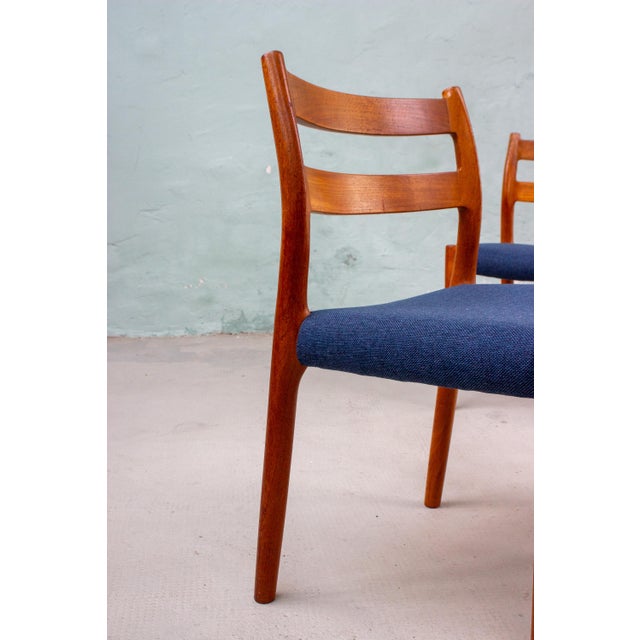 1960s Danish Model No. 84 Chairs in Teak by Niels Otto Möller, 1960s, Set of 2 For Sale - Image 5 of 18