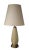 Cream Mid Century Ceramic Table Lamp in Textured Polychrome Surface C 1950's For Sale - Image 8 of 9